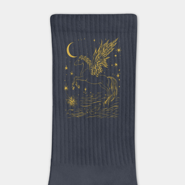 Winged Pegasus Under the Moon – Celestial Flight of Dreams by TuncGK