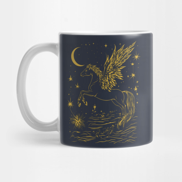 Winged Pegasus Under the Moon – Celestial Flight of Dreams by TuncGK