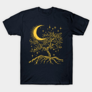 Celestial Tree of Life – Cosmic Roots and Branches of Eternity T-Shirt