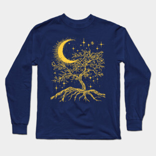 Celestial Tree of Life – Cosmic Roots and Branches of Eternity Long Sleeve T-Shirt
