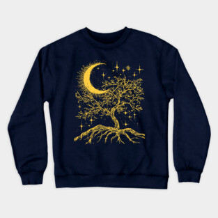Celestial Tree of Life – Cosmic Roots and Branches of Eternity Crewneck Sweatshirt