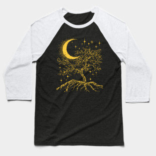 Celestial Tree of Life – Cosmic Roots and Branches of Eternity Baseball T-Shirt