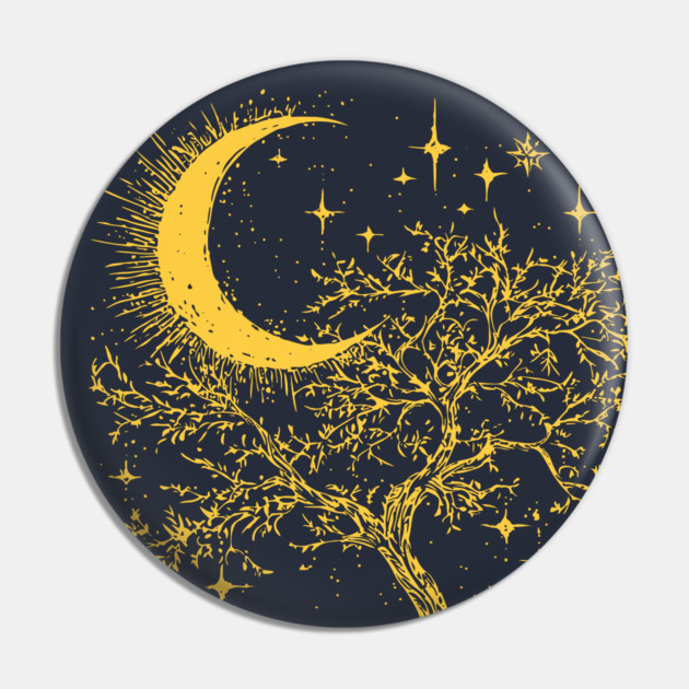 Celestial Tree of Life – Cosmic Roots and Branches of Eternity Pin by TuncGK
