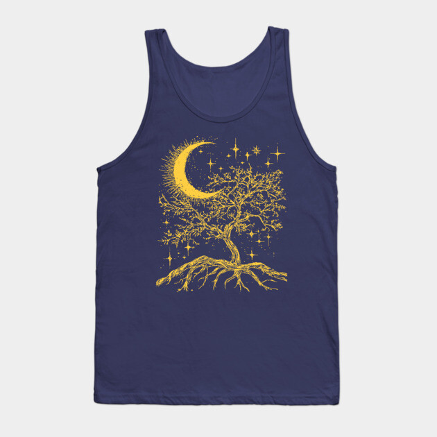 Celestial Tree of Life – Cosmic Roots and Branches of Eternity Tank Top by TuncGK
