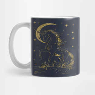 Mystical Unicorn Under the Moon – Celestial Fantasy and Magic Mug