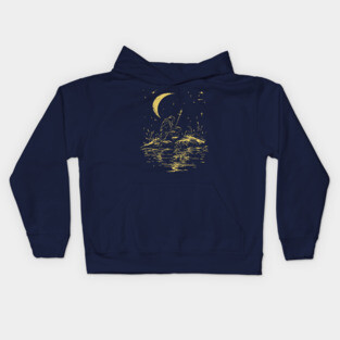 Celestial Warrior at Rest – Mystical Strength and Reflection Kids Hoodie