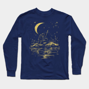 Celestial Warrior at Rest – Mystical Strength and Reflection Long Sleeve T-Shirt