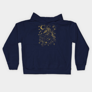 Celestial Zeus Over the Stars – Mythical God of the Heavens Kids Hoodie