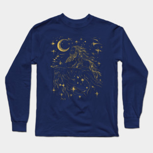 Celestial Zeus Over the Stars – Mythical God of the Heavens Long Sleeve T-Shirt