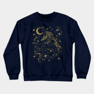 Celestial Zeus Over the Stars – Mythical God of the Heavens Crewneck Sweatshirt