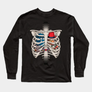 Anatomy Of A Time Lord A Doctor Who Skeleton Long Sleeve T-Shirt