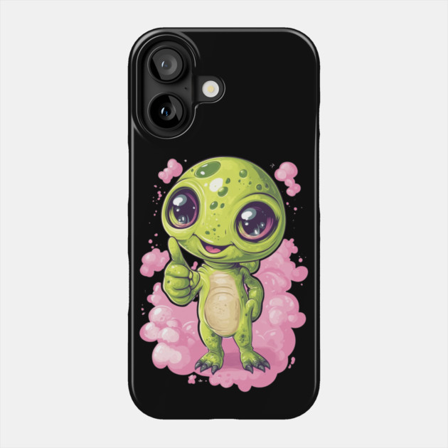 Cosmic Command: The Pointing Alien Phone Case by Steve