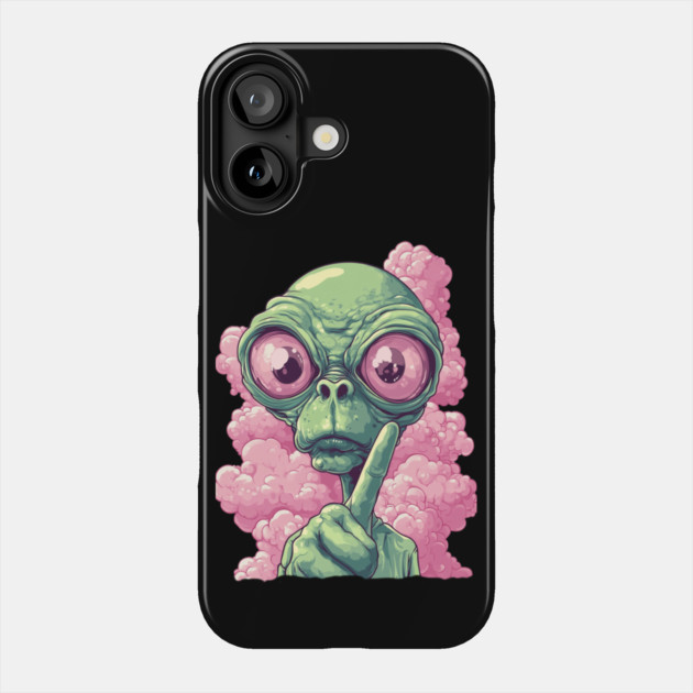 Cosmic Command: The Pointing Alien Phone Case by Steve