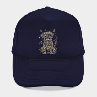 Celestial Dog Under the Stars – Loyal Companion in Lunar Light Hat