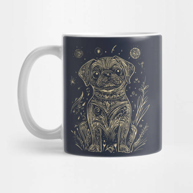 Celestial Dog Under the Stars – Loyal Companion in Lunar Light by TuncGK
