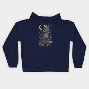 Celestial Eagle in Flight – Lunar Majesty and Freedom Kids Hoodie