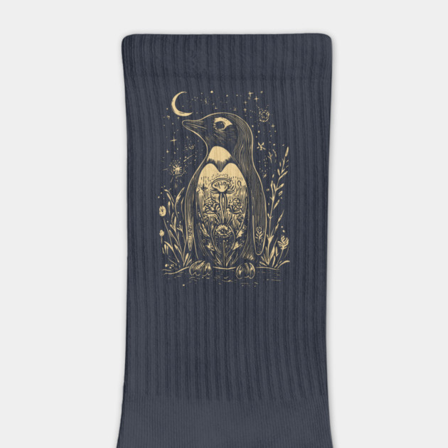 Celestial Penguin Under the Moon – Mystic Arctic Dream by TuncGK