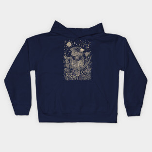 Celestial Red Cardinal – Spirit Messenger of the Moon Kids Hoodie