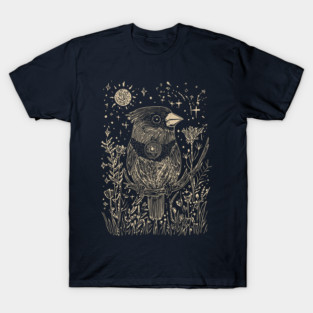 Celestial Red Cardinal – Spirit Messenger of the Moon T-Shirt