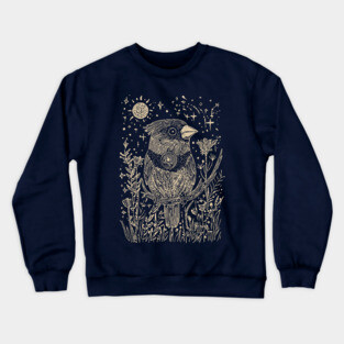 Celestial Red Cardinal – Spirit Messenger of the Moon Crewneck Sweatshirt