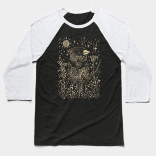 Celestial Red Cardinal – Spirit Messenger of the Moon Baseball T-Shirt