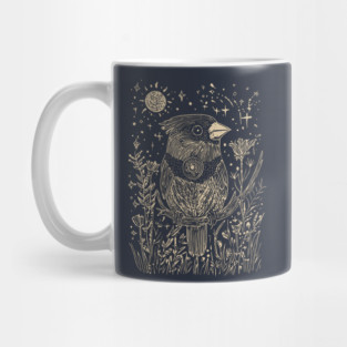 Celestial Red Cardinal – Spirit Messenger of the Moon Mug