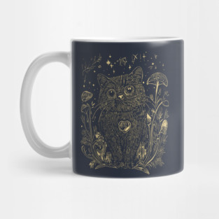 Celestial Scottish Fold Cat – Mystical Feline Under the Stars Mug