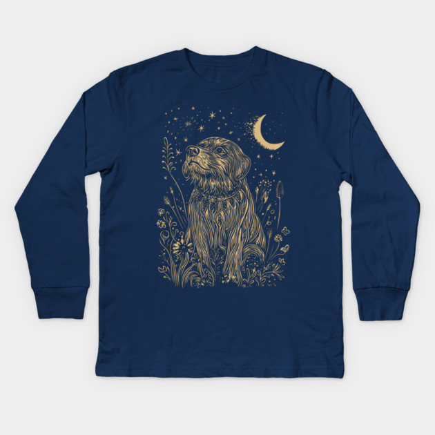 Celestial Shepherd – Guardian of the Night’s Cosmic Realm Kids Long Sleeve T-Shirt by TuncGK