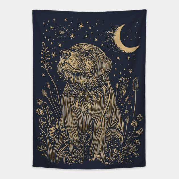 Celestial Shepherd – Guardian of the Night’s Cosmic Realm Tapestry by TuncGK