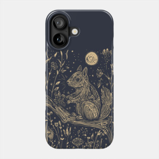 Mystical Squirrel in a Celestial Forest – Cosmic Woodland Spirit Phone Case