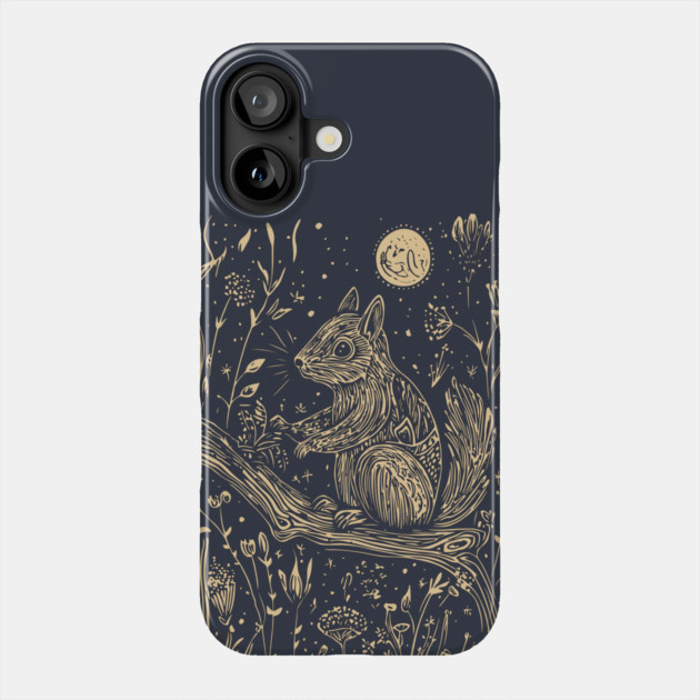 Mystical Squirrel in a Celestial Forest – Cosmic Woodland Spirit Phone Case by TuncGK