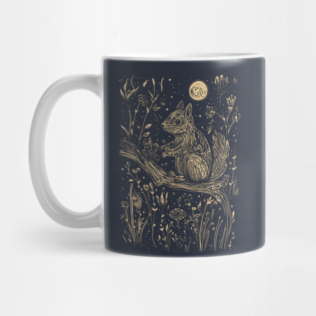 Mystical Squirrel in a Celestial Forest – Cosmic Woodland Spirit by TuncGK