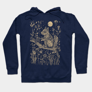 Mystical Squirrel in a Celestial Forest – Cosmic Woodland Spirit Hoodie
