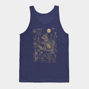 Mystical Squirrel in a Celestial Forest – Cosmic Woodland Spirit Tank Top