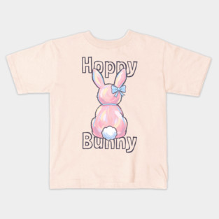 Hoppy Bunny Easter Design for Girls Kids T-Shirt