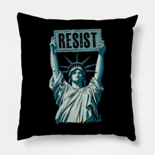 Statue Of Liberty Resist Pillow