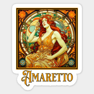 Art Nouveau Amaretto Sticker