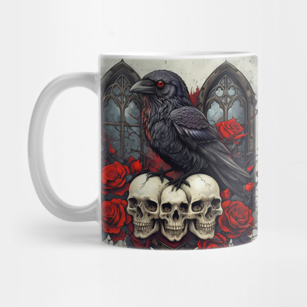 Raven's Gothic Elegy With Roses by Steve