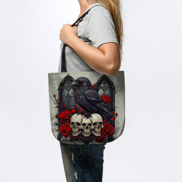 Raven's Gothic Elegy With Roses by Steve