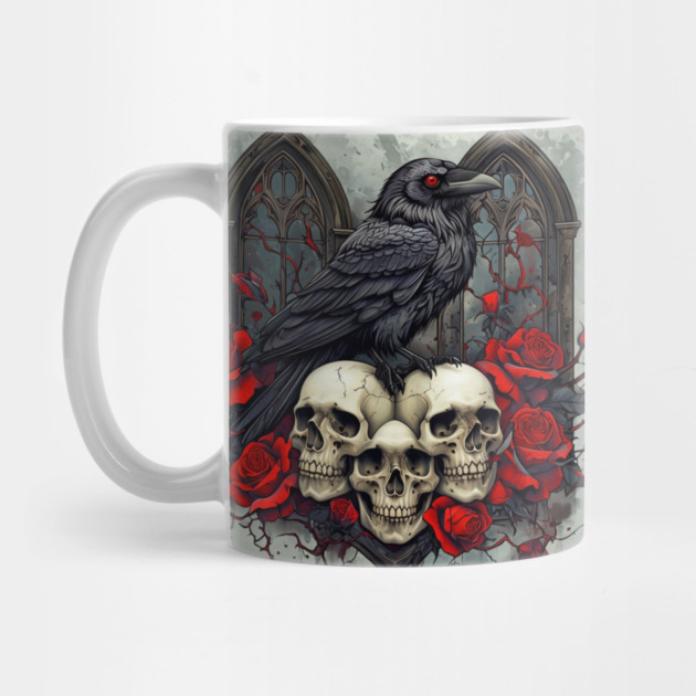 Raven's Gothic Elegy With Roses by Steve