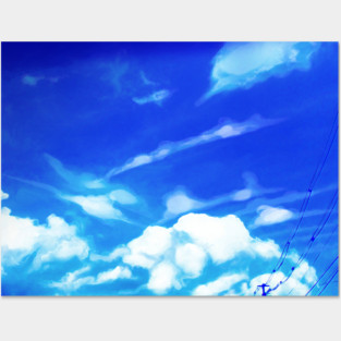 Bright Blue Sky Posters and Art