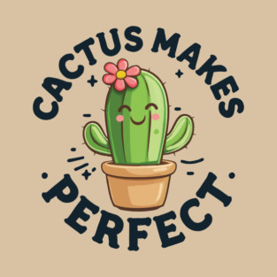 Adorable Cactus Makes Perfect Cartoon Plant T-Shirt
