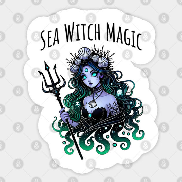 Sea Witch Magic in Tune with the Ocean Sticker by Luxinda