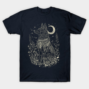 Celestial Anubis Under the Moon – Mystical Guardian of the Afterlife T-Shirt