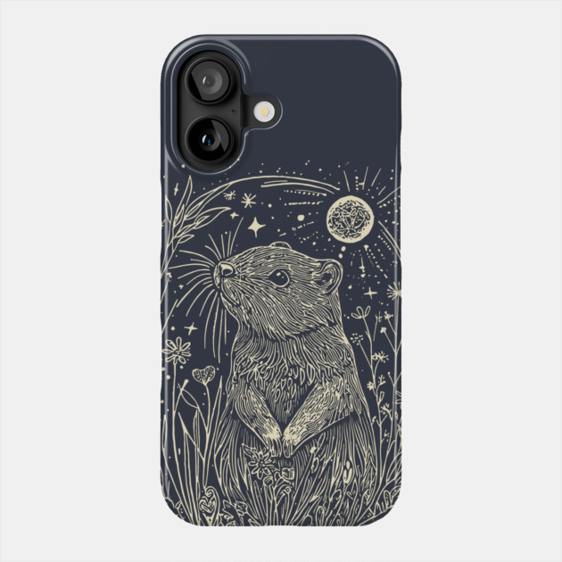 Moonlit Beaver in the Wild – Nature’s Ingenious Architect Phone Case by TuncGK
