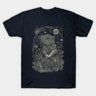 Moonlit Beaver in the Wild – Nature’s Ingenious Architect T-Shirt