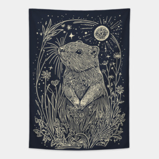 Moonlit Beaver in the Wild – Nature’s Ingenious Architect Tapestry