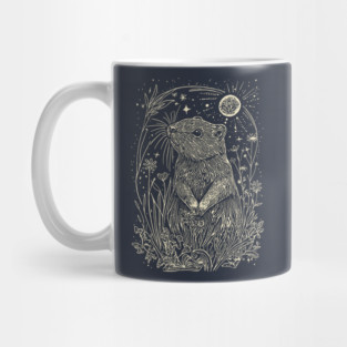 Moonlit Beaver in the Wild – Nature’s Ingenious Architect Mug