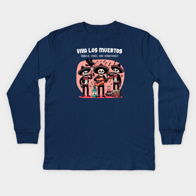 VIVA LOS MUERTOS Kids Long Sleeve T-Shirt by Fabrik