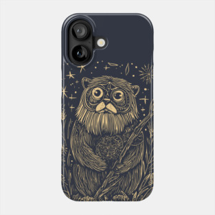 Celestial Bearded Creature – Mystical Guardian of the Forest Phone Case